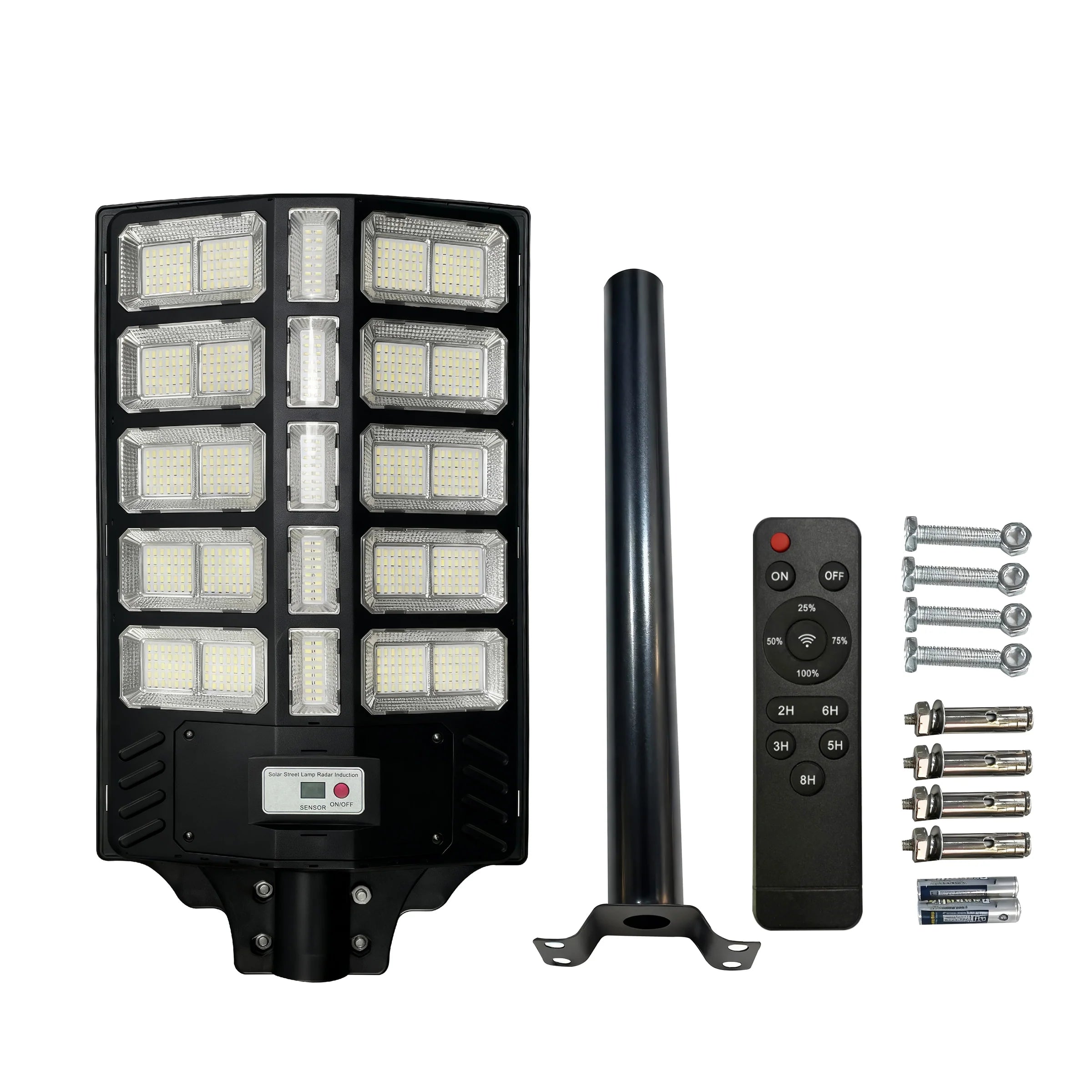 T-DAY Lámpara Solar LED 3000W de Ángulo Amplio para Exterior con Sensor de Movimiento