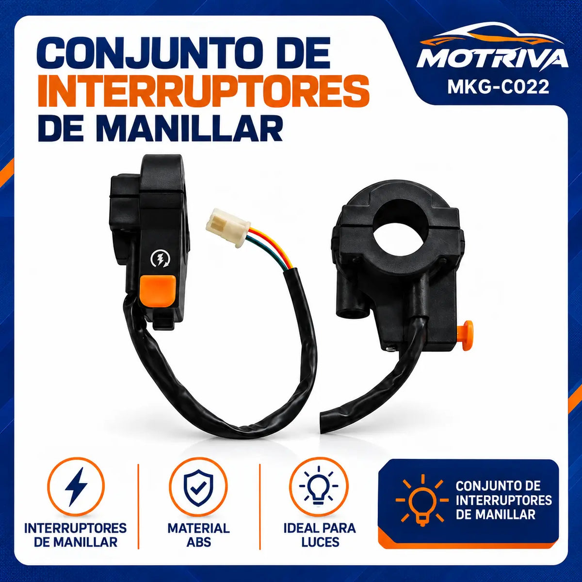 Conjunto de Interruptores de Manillar MOTRIVA MKG-C022