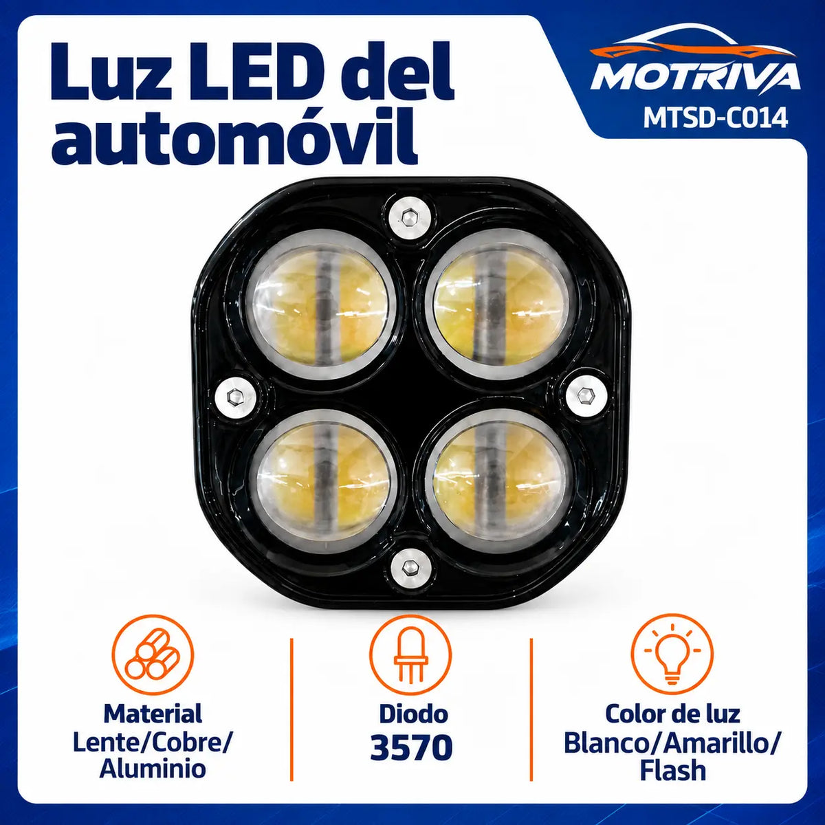 Luz LED para Auto con Flash MOTRIVA MTSD-C014