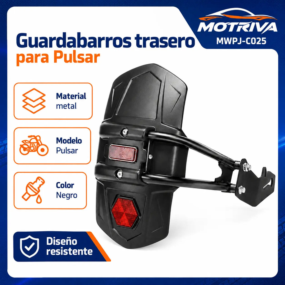Guardabarros Trasero para Pulsar MOTRIVA MWPJ-C025