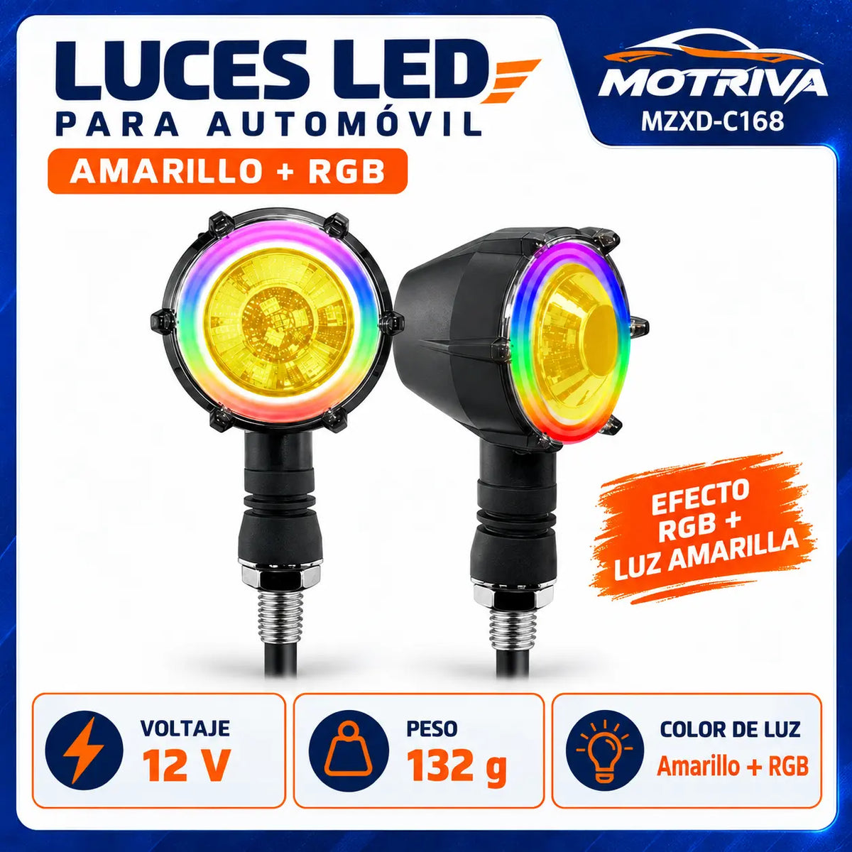 Luces Direccionales LED para Moto MOTRIVA MZXD-C168