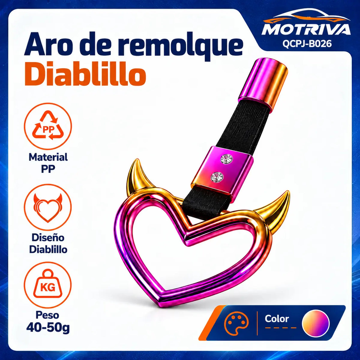 Aro de Remolque Diablillo para Auto MOTRIVA QCPJ-B026