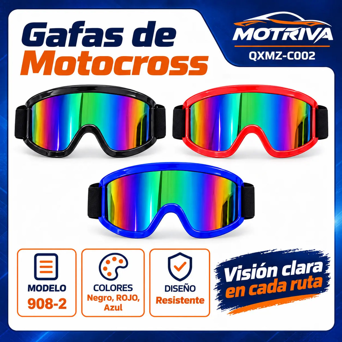 Gafas de Motocross Resistentes MOTRIVA QXMZ-C002