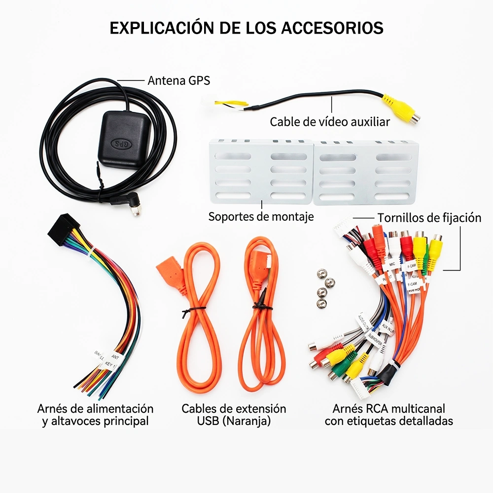Radio Android 10" para Auto con CarPlay + Bluetooth
